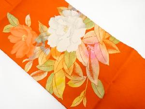 花模様織り出し　名古屋帯